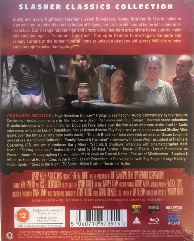 Huutoja yössä - Funeral Home - Slasher Classics Collection 52 - Limited Edition Slipcase (Blu-ray) Original title: Cries in the Night (1980)