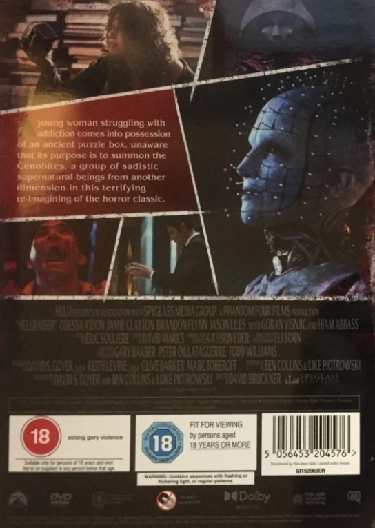 Hellraiser (2022) (DVD) Slipcover