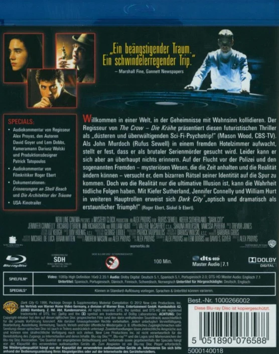 Dark City - Varjojen kaupunki (Blu-ray) Alex Proyas