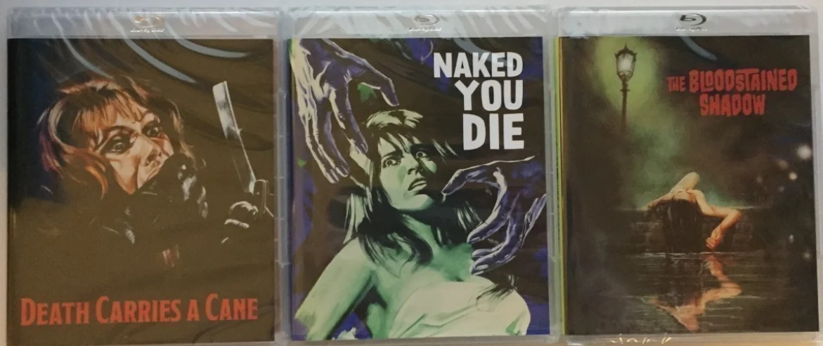 Forgotten Gialli: Volume Six - BOX - Limited Edition (3 x Blu-ray) Death Carries a Cane / Naked You Die / The Bloodstained Shadow (Vinegar Syndrome Exclusive)