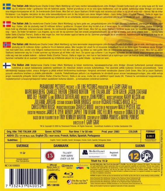 The Italian Job (Blu-ray) Mark Wahlberg, Jason Statham