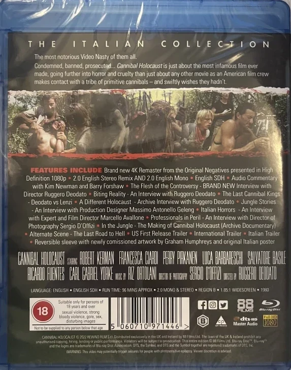 Kannibaalien polttouhrit - Cannibal Holocaust - Italian Collection 79 (Blu-ray)