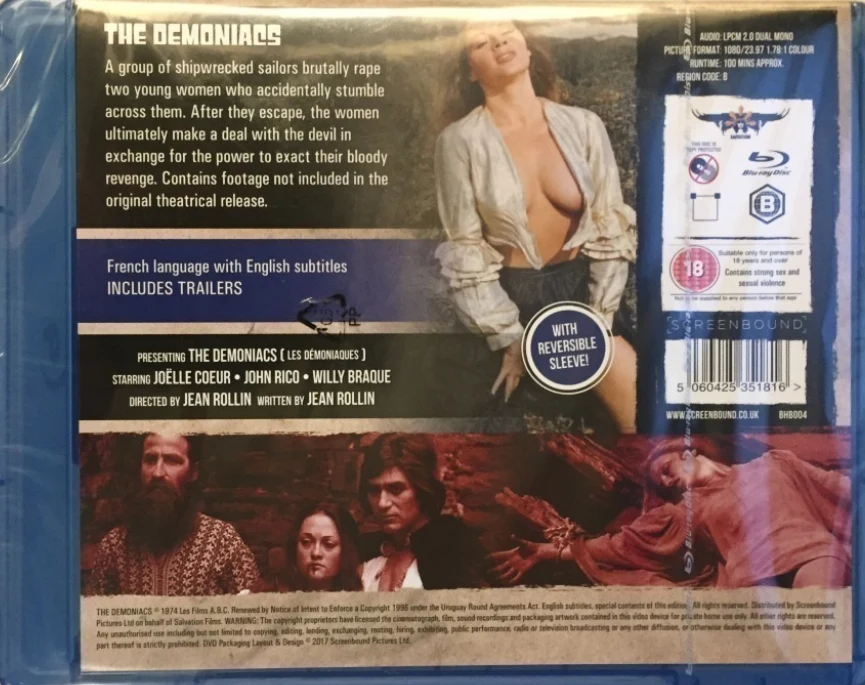 The Demoniacs (Blu-ray) O: Jean Rollin (1974) Black House (Les démoniaques)