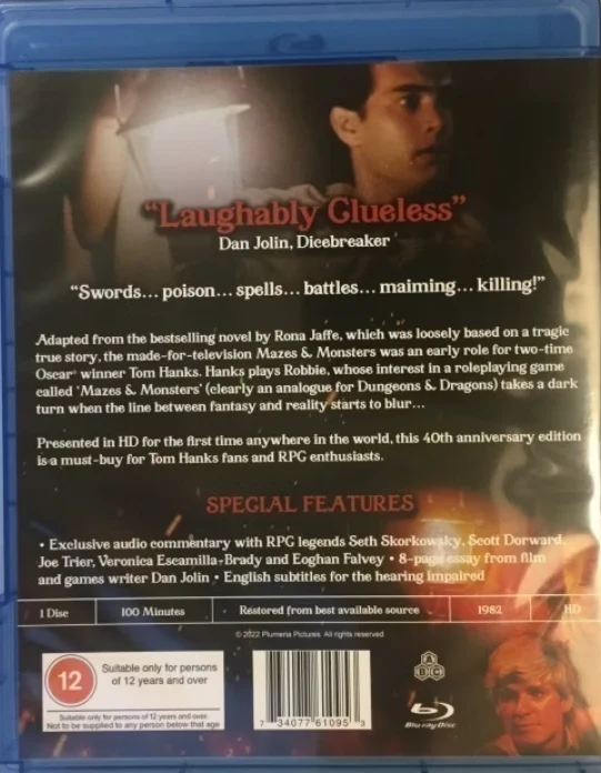 Leikistä tulee totta - Mazes and Monsters - Limited Edition (Blu-Ray) Slipcover + Vihkonen. Limited 40th Anniversary Edition