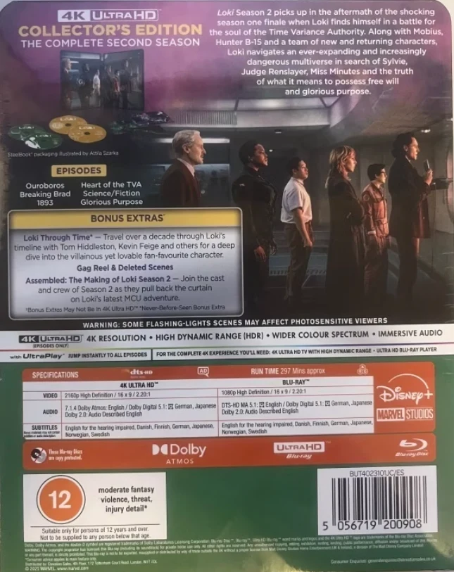 Loki - Season 2 - Limited Edition Steelbook (2x 4K Ultra HD + 2x Blu-ray) Kausi 2