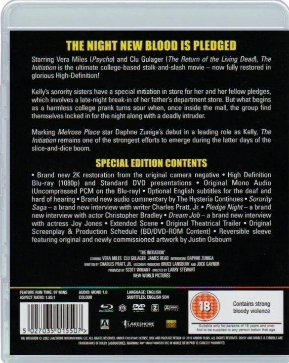 The Initiation - Special Edition (Blu-ray + DVD) Arrow