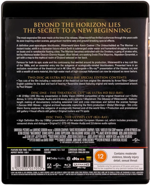 Waterworld - Special Edition (4K Ultra HD + Blu-ray) 1 Movie, 2 Cuts (4K Theatrical & Ulysses BD)