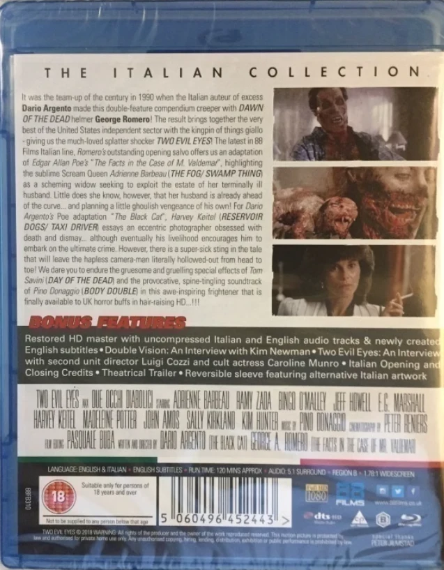 Pahan Silmät - Two Evil Eyes - Due occhi diabolici (Blu-ray) The Italian Collection 43#