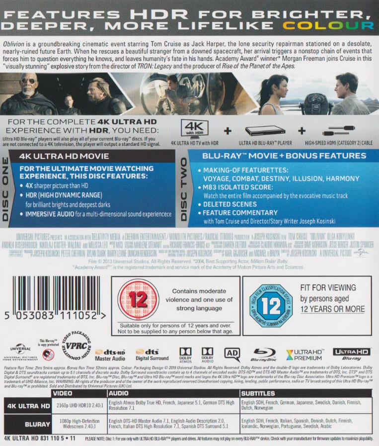 Oblivion (2013) (4K UHD + Blu-ray)