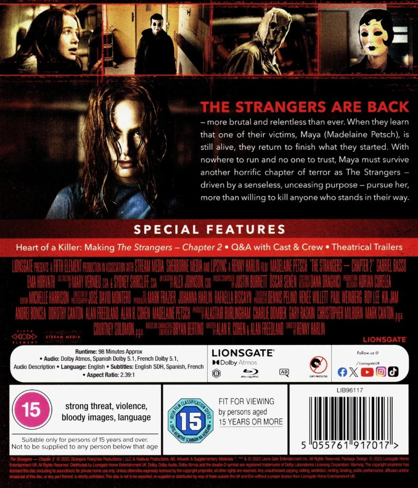 The Strangers: Chapter 2 (Blu-ray) Ohjaus: Renny Harlin
