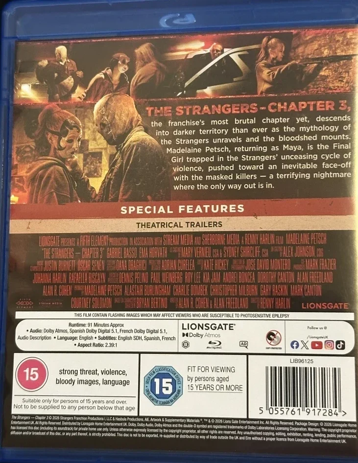 The Strangers: Chapter 3 (Blu-ray) Ohjaus: Renny Harlin