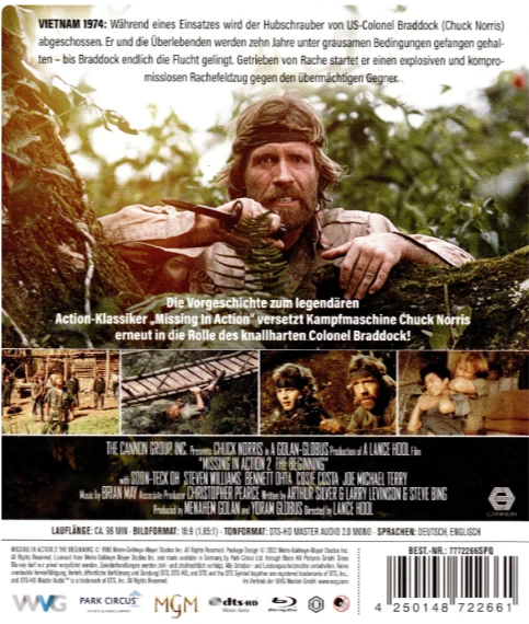 Suoraa toimintaa 1-3 - Missing in Action (3x Blu-ray) Suoraa toimintaa - Missing in Action / Suoraa toimintaa II – pako helvetistä - Missing in Action 2: The Beginning / Braddock: Suoraa Toimintaa III - Braddock: Missing in Action 3