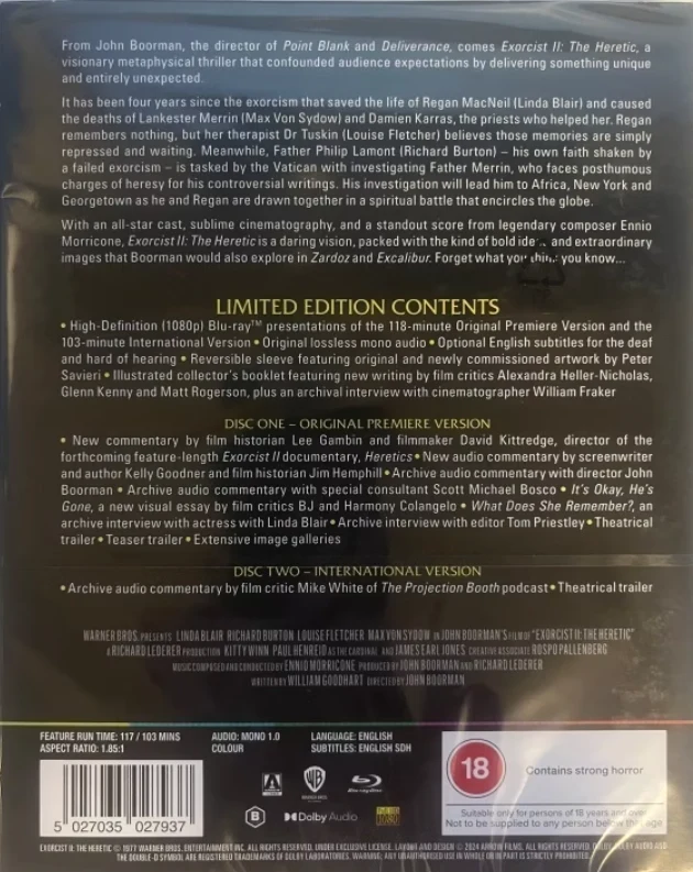 Manaaja 2: Luopio - Exorcist 2 - The Heretic - Limited Edition (Blu-Ray) Slipcover + Vihkonen