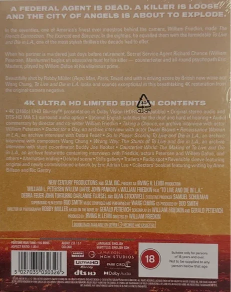 Elää ja kuolla L.A.:ssa - Limited Edition (4K Ultra HD) ARROW (To Live And Die in L.A.) Slipcover + Vihkonen