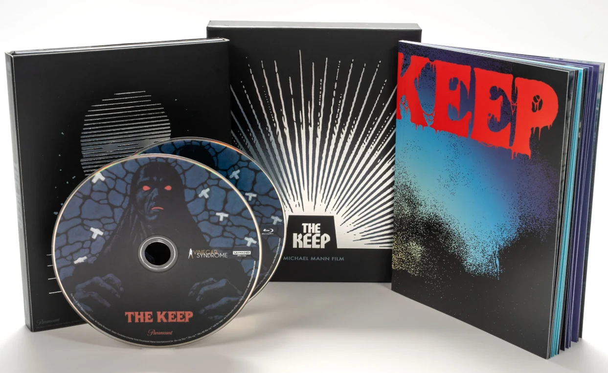 Paholaisen pesä - The Keep - Limited Edition Slipcase + Slipcover (4K Ultra HD + Blu-ray) 1983 (Vinegar Syndrome Retail) 40-sivuinen kirja