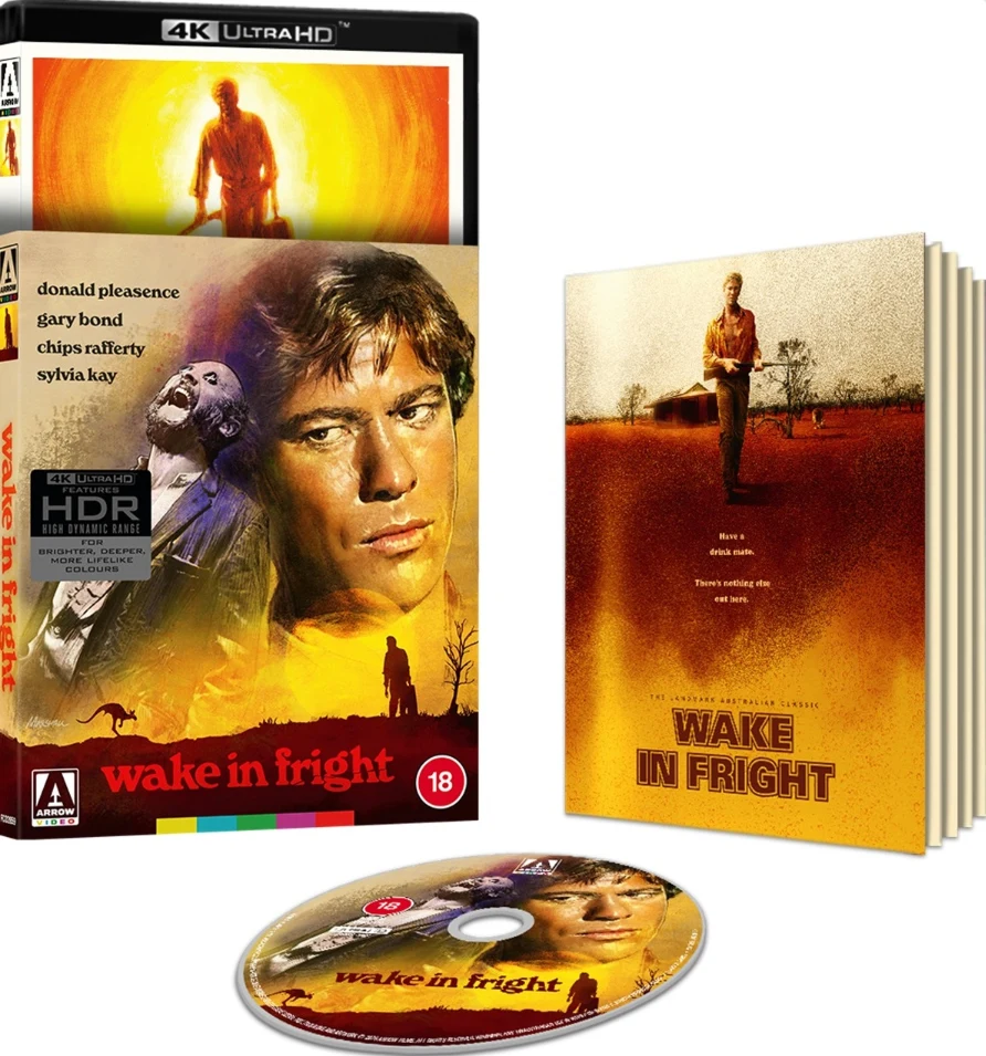 Kova loma - Wake In Fright - Limited Edition (4K Ultra HD) Arrow (Vihkonen + Slipcover) Outback AKA Vaarallinen loma