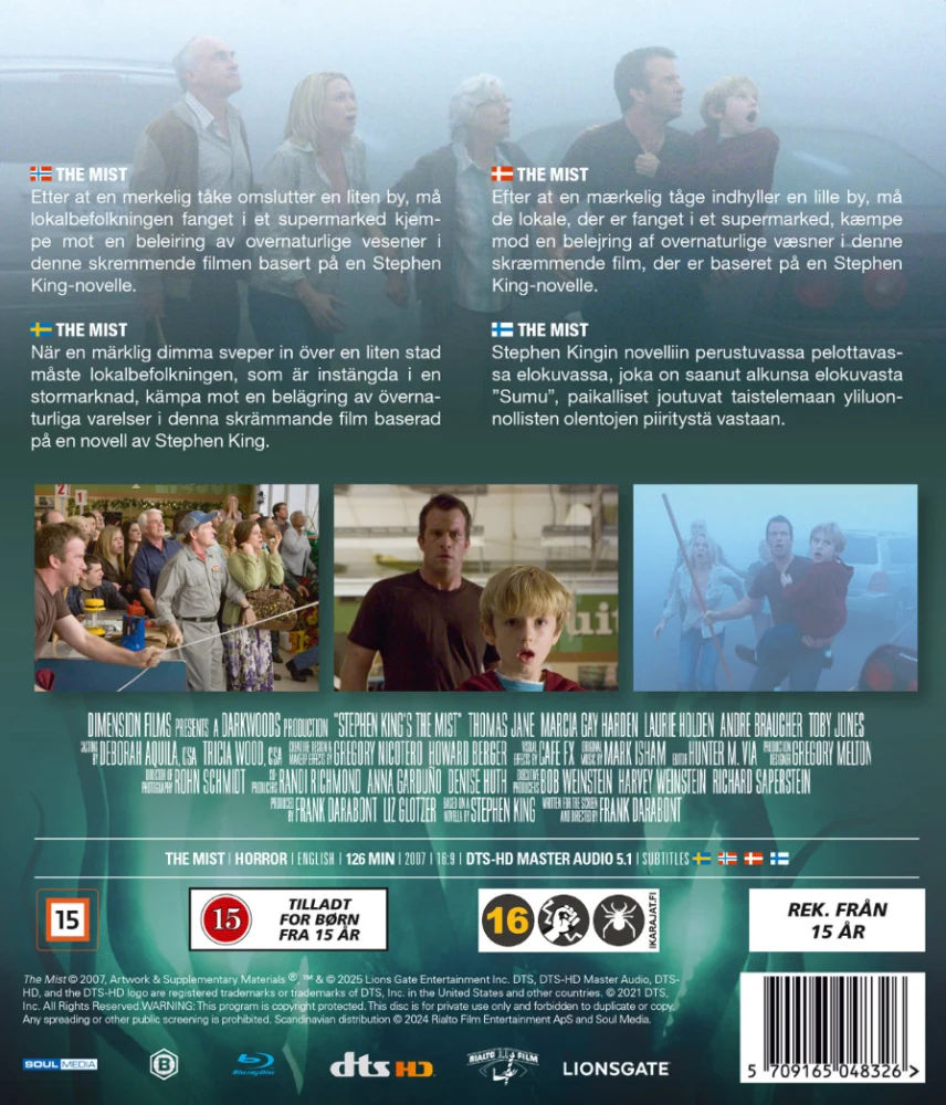 The Mist - Usva (Blu-ray) 2007 (Stephen King)
