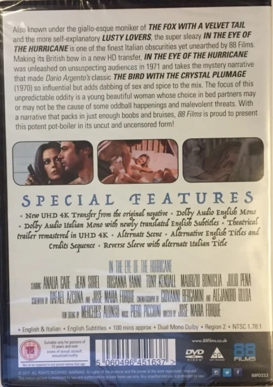 In the Eye of the Hurricane (DVD) 4K masteroitu!