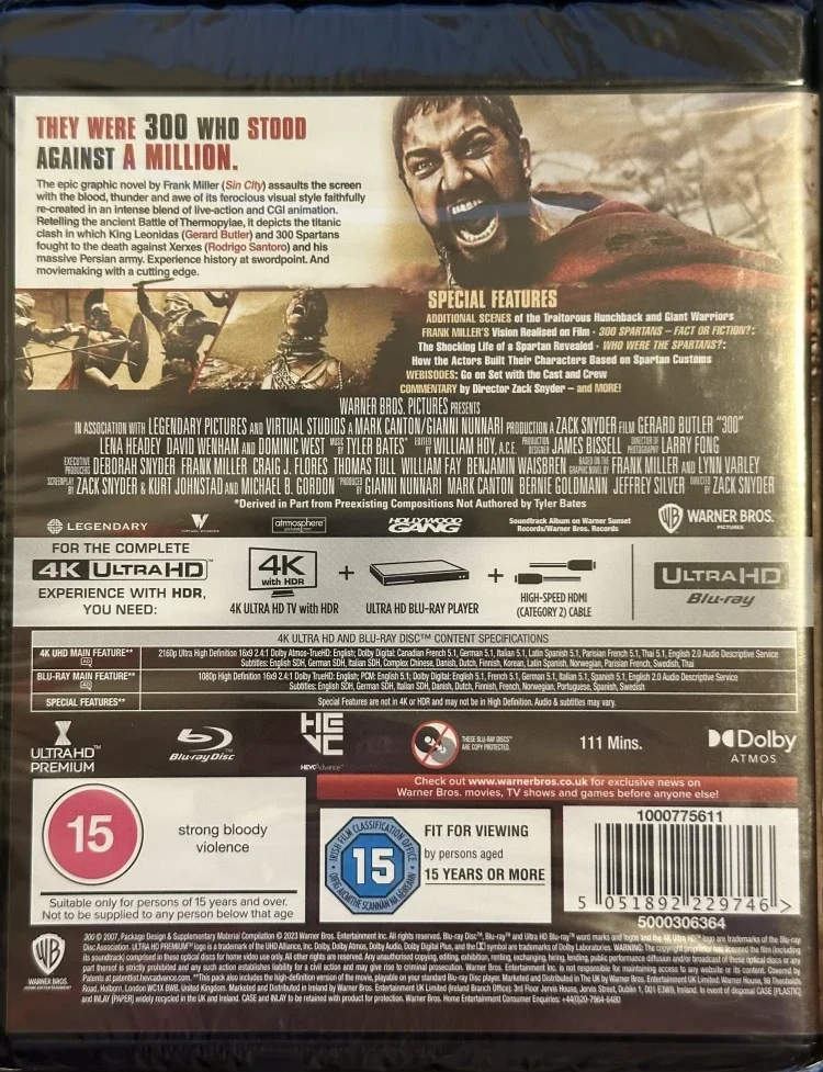 300 (4K Ultra HD + Blu-ray) Zack Snyder (2007)