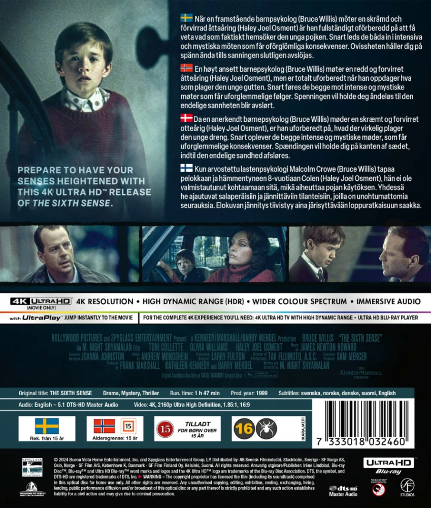 Kuudes aisti - The Sixth Sense (1999) The 6th Sense (4K Ultra HD)