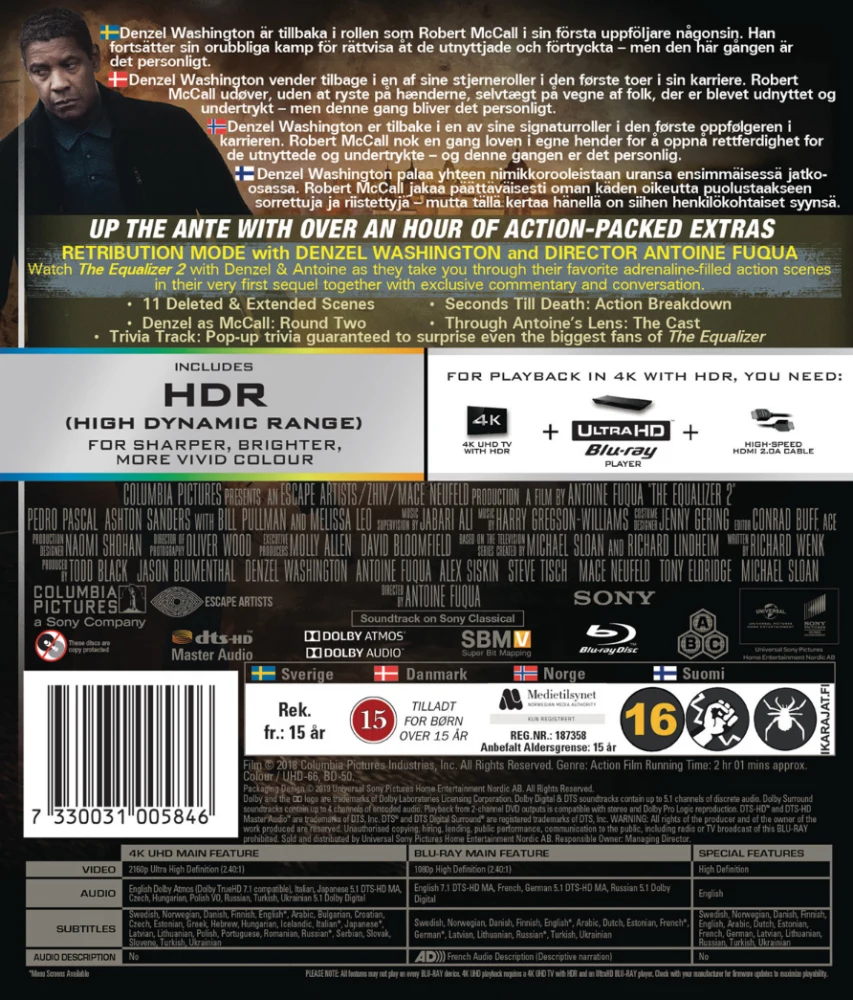 The Equalizer 2 (4K Ultra HD + Blu-ray) 2018