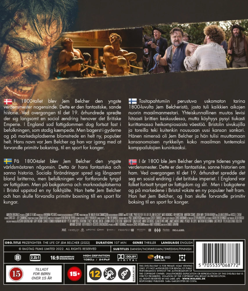 Prizefighter (Blu-ray) Russell Crowe, Ray Winstone (2022) Prizefighter: The Life of Jem Belcher