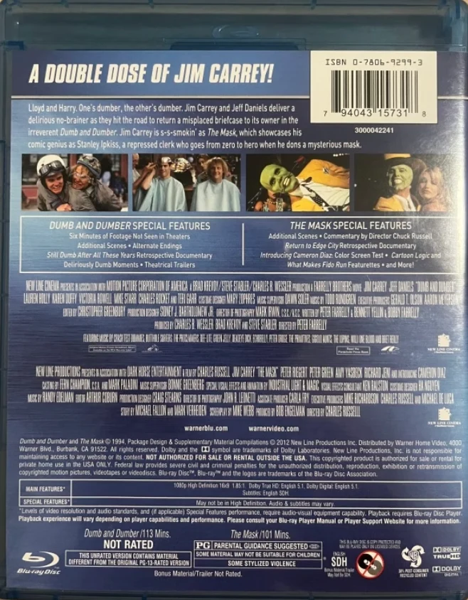 Nuija ja tosinuija / The Mask - Naamio (2x Blu-ray) 1994