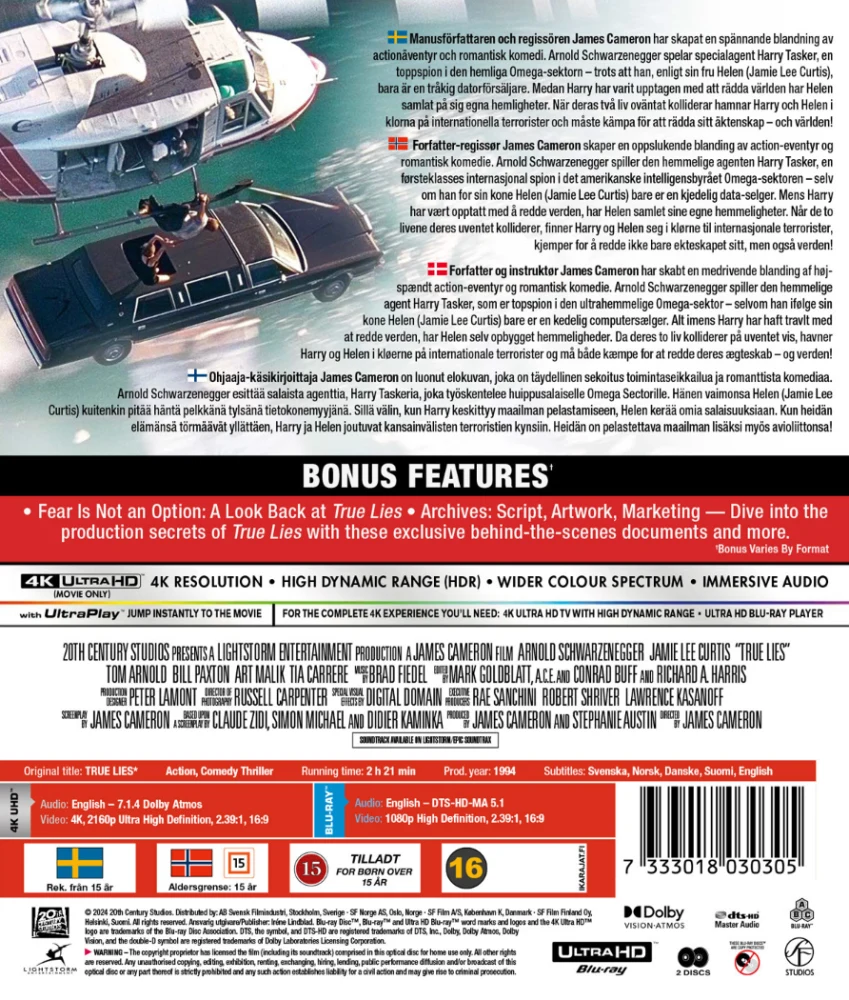Tosi valheita - True Lies (1994) (4K UHD + Blu-ray)
