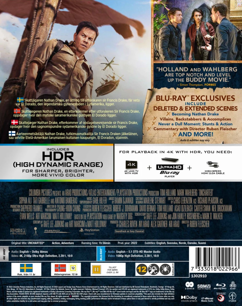 Uncharted - Limited Edition Steelbook (4K Ultra HD + Blu-ray)