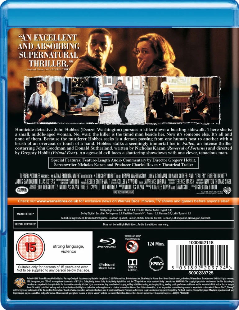 Kadotettu - Fallen (1998) Blu-ray (Denzel Washington)
