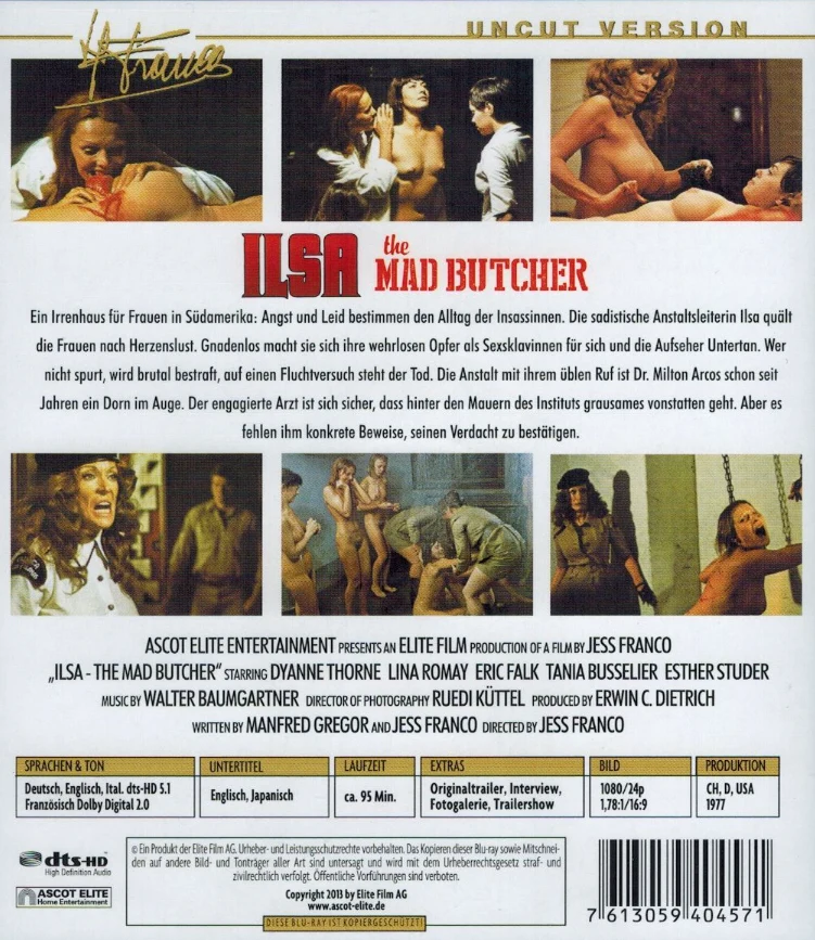 Ilsa: The Wicked Warden (Blu-ray) Greta - Haus ohne Männer / Greta la tortionnaire (Goya Collection ) Ilsa - The Mad Butcher