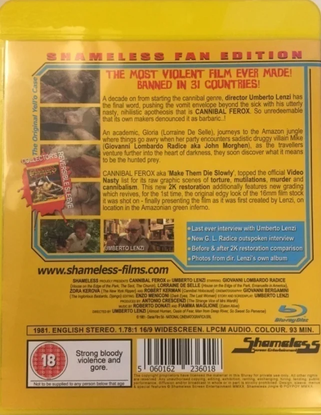 Cannibal Ferox - Shameless Fan Edition (Blu-ray)