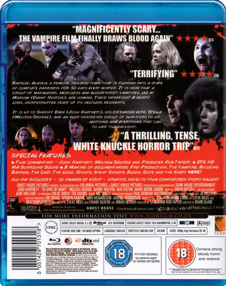 30 päivää kaamosta (30 Days of Night) (Blu-ray)