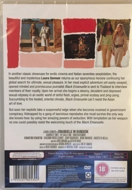 Musta Emanuelle Kauko-Idässä - Emanuelle nera: Orient reportage - Emanuelle in Bangkok (DVD) Optimum