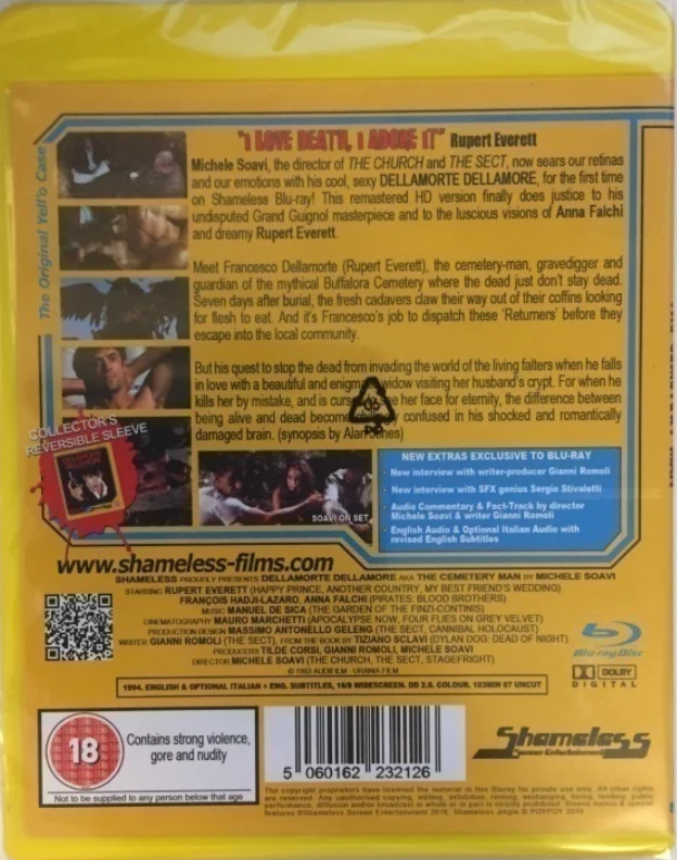 Dellamorte Dellamore - Cemetery Man (Blu-ray) (1994) Shameless (UNCUT)