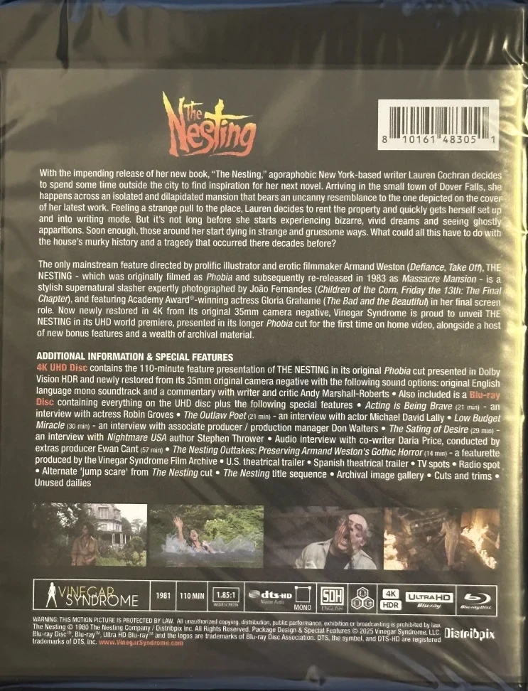 Kauhukartano - The Nesting - Limited Edition Slipcover (4K Ultra HD + Blu-ray) Vinegar Syndrome