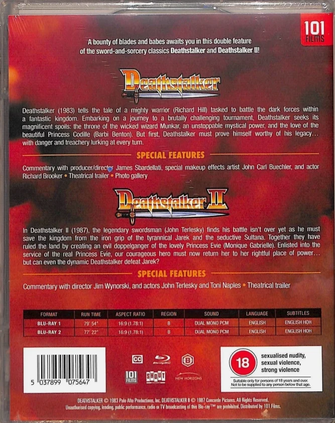 Deathstalker (1983) / Deathstalker II (1987) (2x Blu-ray)