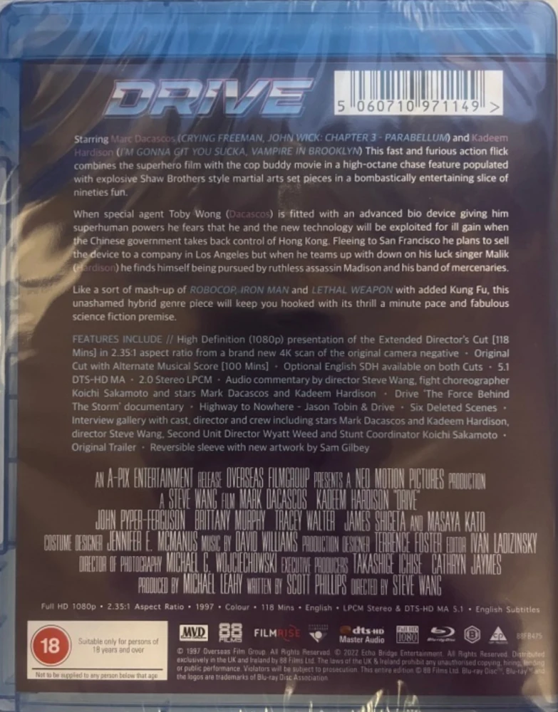 Drive - ajojahti (Blu-ray) (1997) 88Films