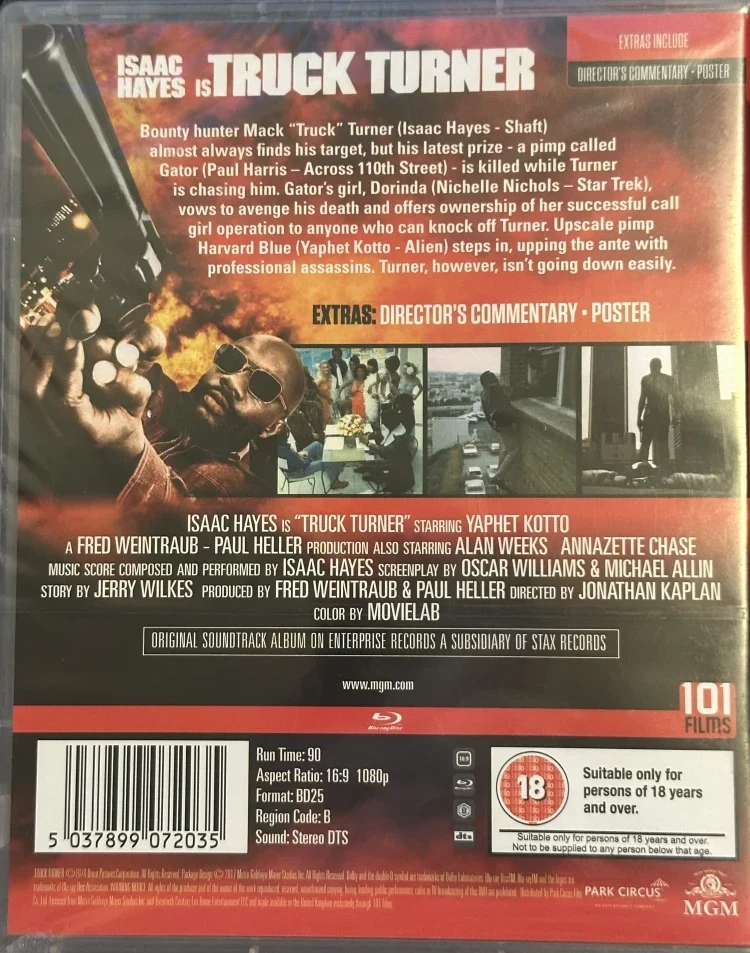 Truck Turner (Blu-ray) Isaac Hayes (Ohjaus: Jonathan Kaplan) 1974 (Juliste) Ensimmäinen Painos