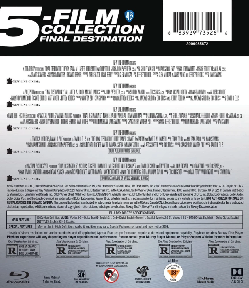 Final Destination 5-Film Collection [Blu-ray]