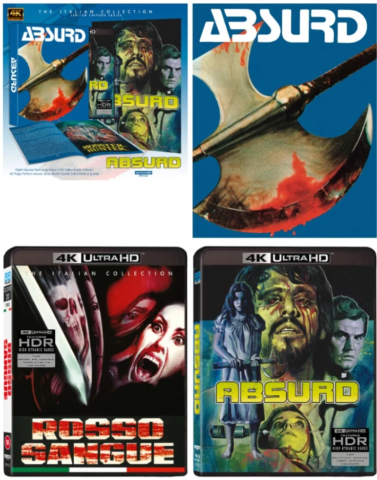 Absurd - The Italian Collection 20 (Ultra HD + Blu-ray) WEBSITE EXCLUSIVE EDITION (Rigid Slipcase) (1981) Rosso sangue (1 Movie, 2 Cuts)