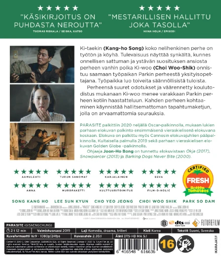 Parasite (Blu-ray) 4 Oscarin Voittaja (2019) O: Joon-Ho Bong