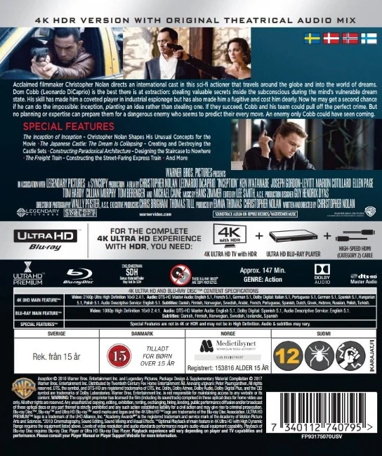 Inception (4K Ultra HD + Blu-ray) Leonardo DiCaprio