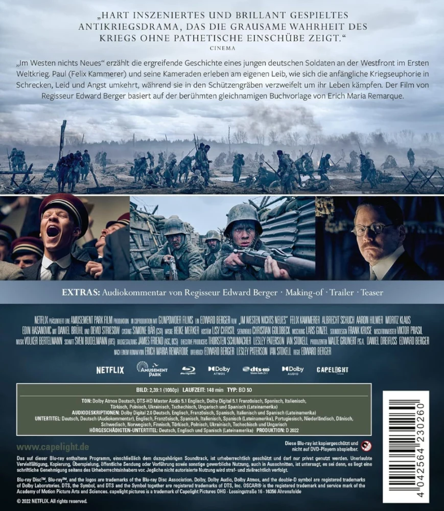 Länsirintamalta ei mitään uutta (Blu-ray) Suomitekstit (Im Westen nichts Neues (2022) All Quiet on the Western Front)