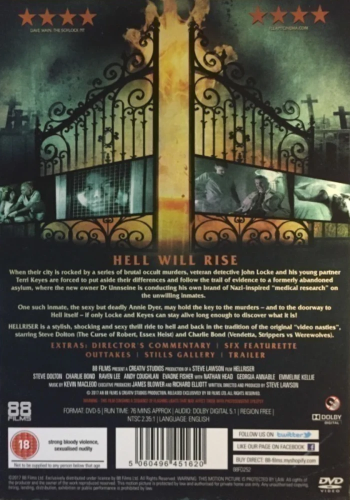 Hellriser (DVD) Slipcover (2017) 88Films