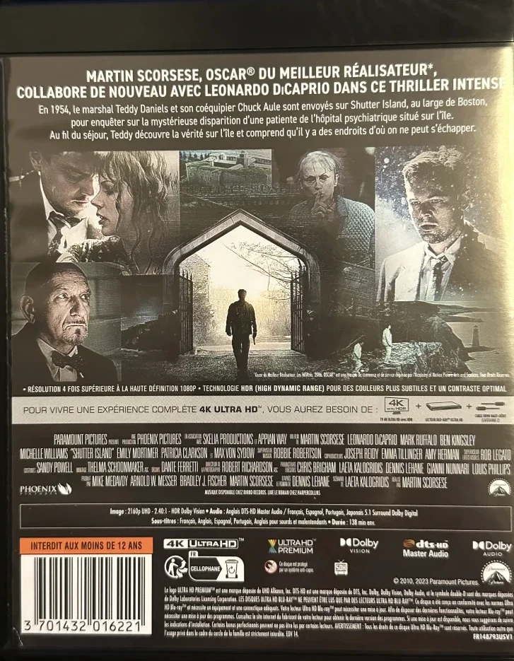 Suljettu Saari - Shutter Island (4K Ultra HD + Blu-ray)
