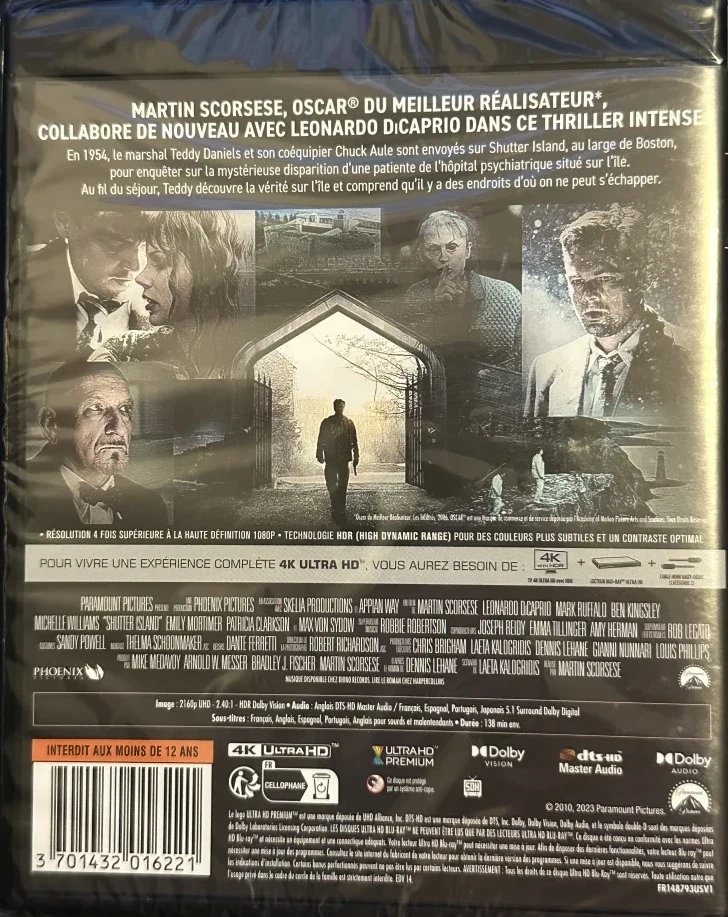 Suljettu Saari - Shutter Island (4K Ultra HD + Blu-ray)