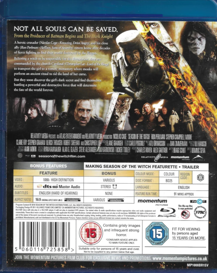 Musta noita - Season of the Witch (Blu-ray)