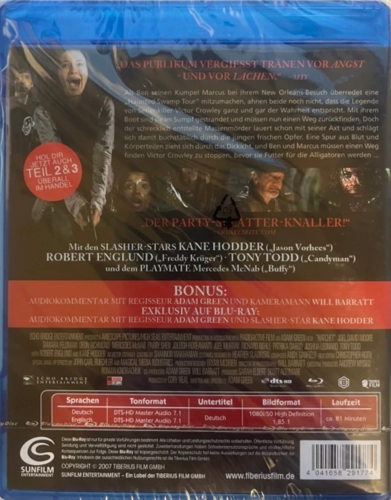 Hatchet [Blu-ray] Adam Green (2006) Uncut