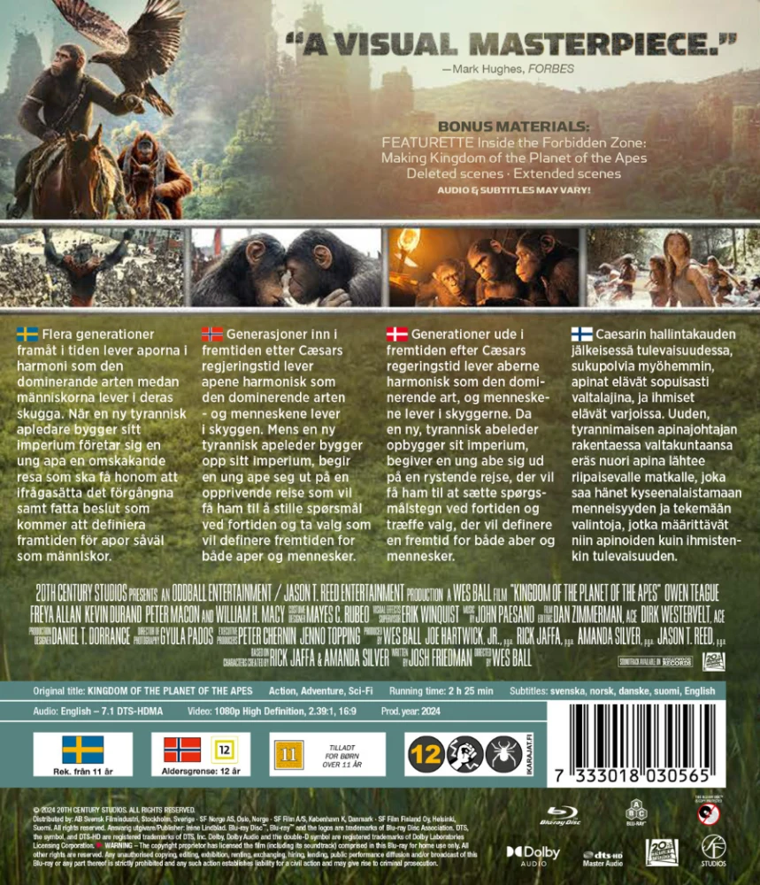 Kingdom of the Planet of the Apes (Blu-ray) 2024